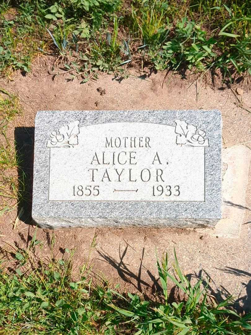 Alice A. Taylor's grave. Photo 1