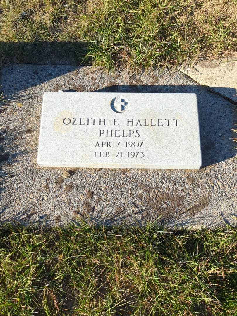 Ozeith E. Hallett Phelps's grave. Photo 4