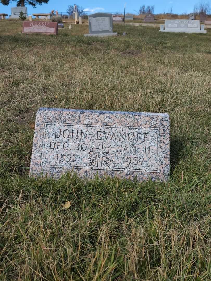 John Evanoff's grave. Photo 3